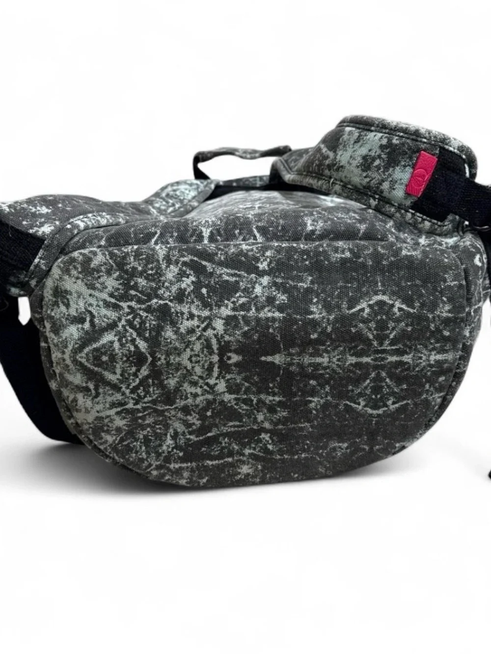 Mint Marble Print Backpack with Pink Accent